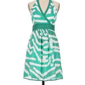 Anthropologie We Love Vera Green Halter Dress Sz 0